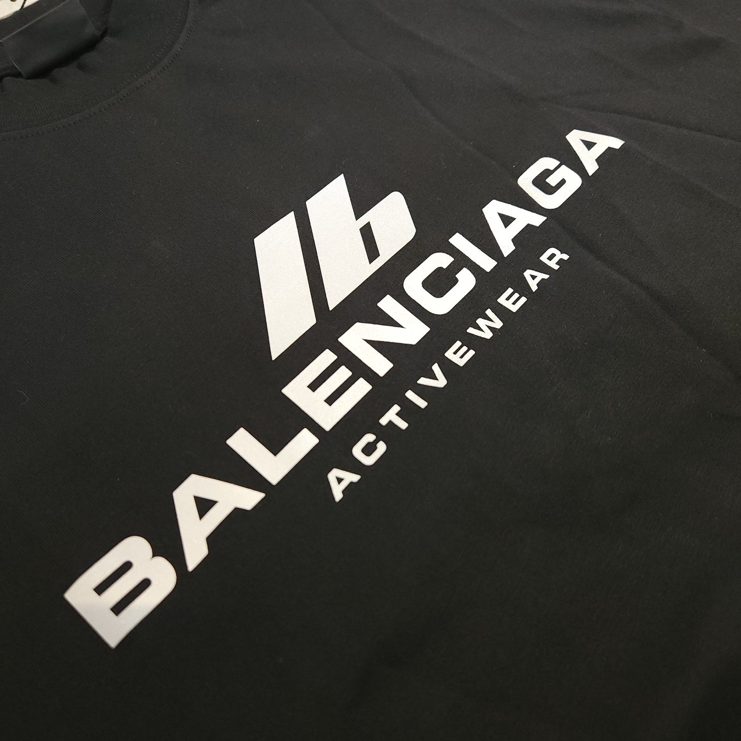BALENCIAGA Activewear Logo Small Fit T-Shirt Black