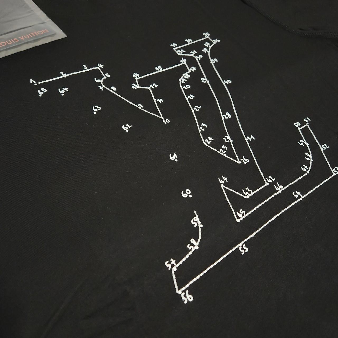 LOUIS VUITTON × VIRGIL ABLOH LV CONNECT THE DOTS STITCH PRINT EMBROIDED T-SHIRT